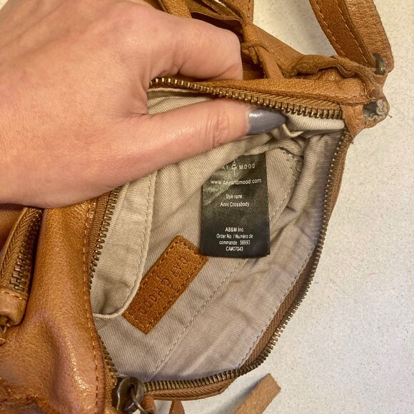 Day & Mood Leather Purse Crossbody Shoulder Tan Boho Versatile - Picture 5 of 10